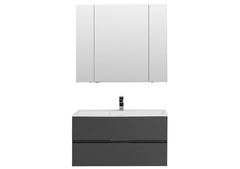 Зеркало-шкаф Aquanet Алвита 100 240113, корпус серый антрацит