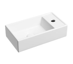 Раковина Ceramicanova Element L/R, CN6051LMW/CN6051RMW, 40 см, фарфор, цвет белый матовый