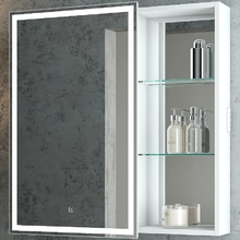 Зеркальный шкаф Bellezza Марта 4646613022013/4646613021016, 80 см, с подсветкой, сенсорный выключатель, цвет белый, левый/правый