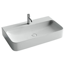 Раковина Ceramicanova Aura CN2006, 80 см, подвесная, фарфор, цвет белый