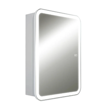 Зеркальный шкаф Aquame AQM9202, 60 см, с LED-подсветкой, сенсорный выключатель, подогрев, цвет белый