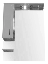 Зеркальный шкаф Loranto Коралл 70 x 107.5 см, с LED-подсветкой, белый, левый/правый