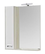 Зеркальный шкаф Акватон Бекка PRO 70 см с подсветкой, белый, дуб сомерсет, 1A214702BAC20