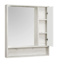 Зеркальный шкаф Акватон Флай 100 см, белый, дуб крафт, 1A237802FAX10