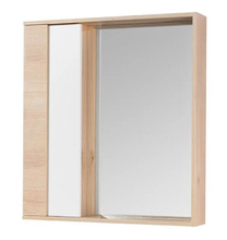 Зеркальный шкаф Акватон Бостон 60, 1A240202BN010, LED-подсветка, дуб эврика, белый глянец