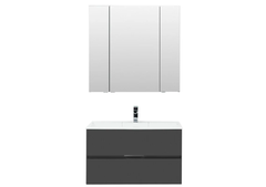 Зеркало-шкаф Aquanet Алвита 90 240110, корпус серый антрацит
