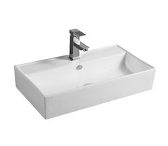 Раковина CeramaLux N, 55 х 31 см, подвесная/накладная, белая, 7836