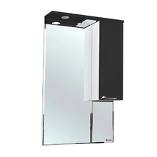 Зеркальный шкаф Bellezza Альфа 4618808002049/4618808001042, 55 см, с подсветкой, цвет черный, левый/правый