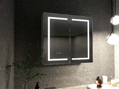 Зеркальный шкаф Aquatek AQ7904-MLC, 90 см, LED-подсветка, сенсор, хром