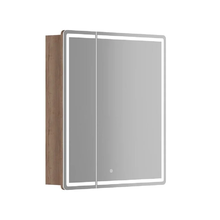 Зеркальный шкаф Sancos Mirror MI70EG, 70 см, с LED подсветкой и сенсорным выключателем, цвет дуб галифакс натуральный