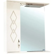 Зеркальный шкаф Bellezza Элеганс 4618609522074/4618609521077, 60 см, с подсветкой, цвет бежевый, левый/правый