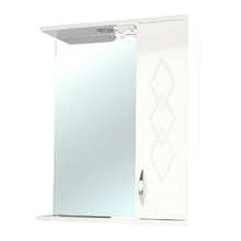 Зеркальный шкаф Bellezza Элеганс 4618606522077/4618606521070, 50 см, с подсветкой, цвет бежевый, левый/правый