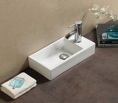 Раковина CeramaLux N, 40 х 20 см, подвесная/накладная, белая, 9048DL