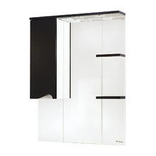 Зеркальный шкаф Bellezza Эйфория 4619113002045/4619113001048, 80 см, с подсветкой, цвет черный, левый/правый