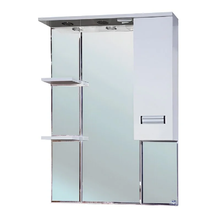 Зеркальный шкаф Bellezza Сиена 4613913002014/4613913001017, 80 см, с подсветкой, цвет белый, левый/правый