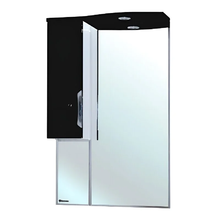 Зеркальный шкаф Bellezza Лагуна 4612110002049/4612110001042, 65 см, с подсветкой, цвет черный, левый/правый