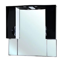 Зеркальный шкаф Bellezza Лагуна 4612118000047, 105 см, с подсветкой, цвет черный