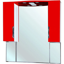 Зеркальный шкаф Bellezza Лагуна 4612118000030, 105 см, с подсветкой, цвет красный