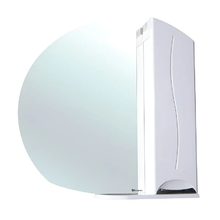 Зеркальный шкаф Bellezza Глория 4619514001012, 85 см, цвет белый, правый