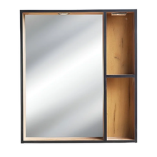 Зеркальный шкаф Bellezza Бруно 4612211030491, 70 см, с подсветкой, цвет табакко