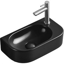 Раковина CeramaLux Серия NC 78204LB, 40 х 21.5 см, подвесная, черная глянцевая