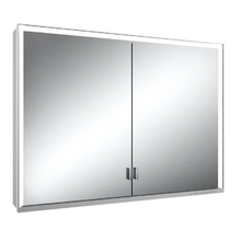 Зеркальный шкаф Keuco Royal Lumos 14304172301, 100 см, с подсветкой, серебристый анодированный/белое стекло