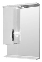 Зеркальный шкаф Loranto Стиль 60 x 82 см, с LED подсветкой, белый, левый/правый, CS00024441/CS00024457