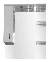 Зеркальный шкаф Loranto Коралл 80 x 102.5 см, с LED-подсветкой, белый, левый/правый