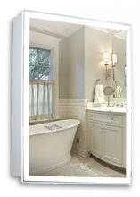 Зеркальный шкаф Azario Киото 60 x 75 см, часы, белый, LED-00002358