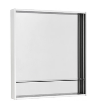 Зеркальный шкаф Акватон Ривьера 60 см с подсветкой, белый матовый, 1A238902RVX20