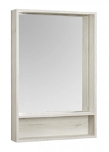 Зеркальный шкаф Акватон Флай 60 см, белый, дуб крафт, 1A237602FA860