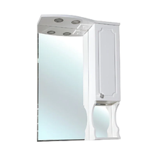 Зеркальный шкаф Bellezza Кантри 65 см, с подсветкой, белый, правый, 4619910001012