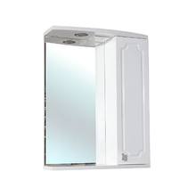 Зеркальный шкаф Bellezza Кантри 55 см, с подсветкой, белый, правый, 00000006164