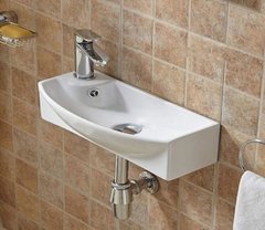 Раковина CeramaLux N, 45 х 22 см, подвесная, белая, 7946R