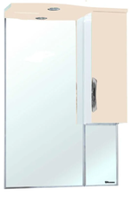 Зеркальный шкаф Bellezza Лагуна 4612110002070/4612110001073, 65 см, с подсветкой, цвет бежевый, левый/правый