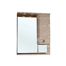 Зеркальный шкаф Bellezza Неаполь 60 с подсветкой, 60 х 80 см, правый, цвет карпатская ель