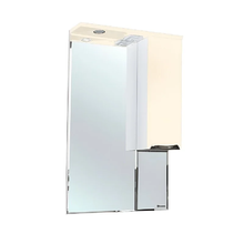 Зеркальный шкаф Bellezza Альфа 4618808002070/4618808001073, 55 см, LED-подсветка, цвет бежевый, левый/правый