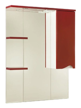 Зеркальный шкаф Bellezza Эйфория 4619113002038/4619113001031, 80 см, с подсветкой, цвет красный, левый/правый