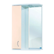 Зеркальный шкаф Bellezza Астра 4614908002071/4614908001074, 55 см, с подсветкой, цвет бежевый, левый/правый