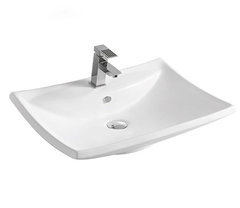 Раковина CeramaLux Серия N 9111 накладная, белый