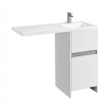 Тумба с раковиной Акватон Лондри под стиральную машину 105 см, напольная, правая, 1A2360K0LH010