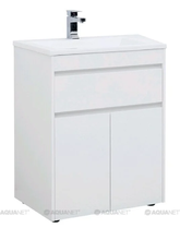Тумба под раковину Aquanet Токио 68 00237746 (напольная, 1 ящик, 2 дверцы), цвет белый