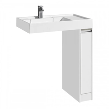 Тумба c раковиной над стиральной машиной Aquaton Set, напольная, цвет белый, 1A236101LH010/1A72113KRW010