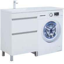 Тумба под раковину Aquanet Вега 329124, 120 см, напольная, белый глянец