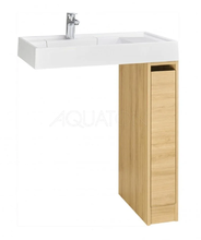 Тумба под раковину Акватон Лондри 20 см под стиральную машину, дуб сантана, 1A2671K1LH0C0