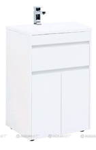 Тумба под раковину Aquanet Токио 58 00237745 (напольная, 1 ящик, 2 дверцы), цвет белый