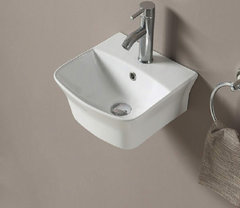 Раковина CeramaLux N, 33 х 35 см, подвесная, белая, 78369