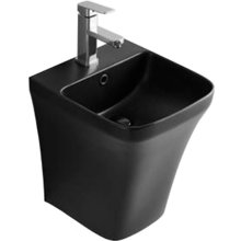 Раковина CeramaLux Серия NC 500PMB, 36.5 х 40 см, подвесная, черная матовая