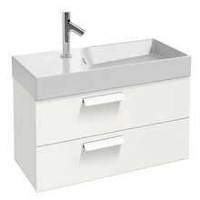 Тумба под раковину Jacob Delafon Rythmik 80 см, подвесная, белый бриллиант, EB1302-G1C