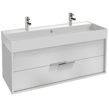 Тумба под раковину Jacob Delafon Vivienne 120 см, корпус белый блестящий, фасад белый блестящий, ручки хром, EB1669-J5-J5
